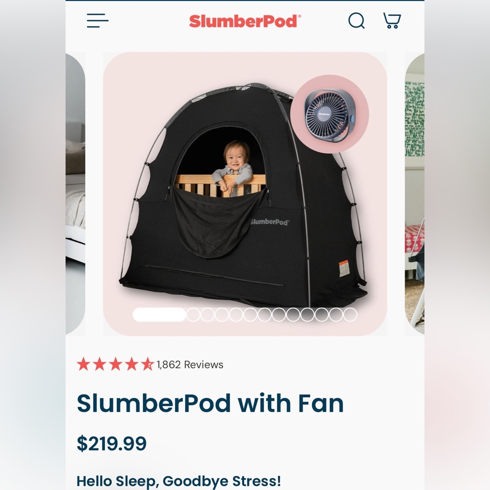 Original Black Slumberpod Bundle with Fan